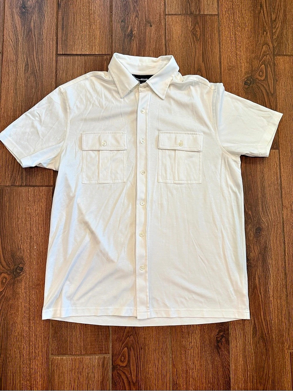 Michael Kors Men's Cotton Button Down Shirt White Small